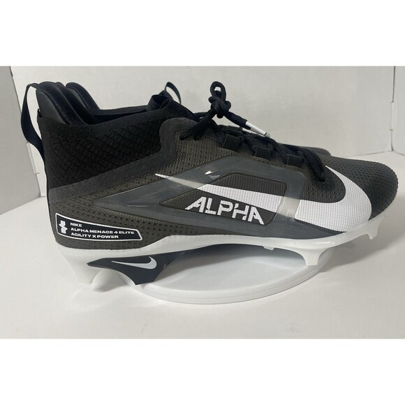 Nike Alpha Menace 4 Elite Mens Size 12.5 Wide Black Football Cleats HF5107-001 main image 12